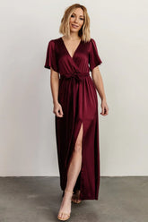 Sicily Satin Maxi Dress | Mulberry