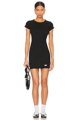 Short Sleeve Crewneck Dress