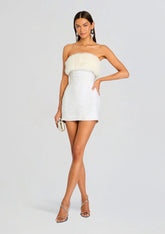 Torin Sequin Fur Dress