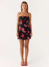 Nikyta Micro Mini Dress - Midnight Bloom