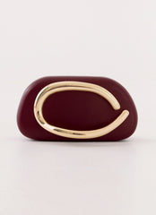 Avenna Clutch Bag - Maroon