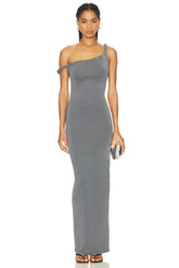 Twist Shoulder Maxi Dress