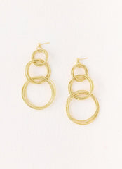 Circuit Earrings - Gold
