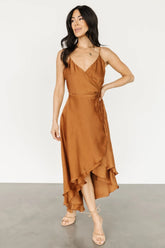 Steffi Tulip Wrap Dress | Bronze