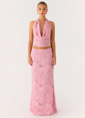 Soulful Low Rise Maxi Skirt - Vintage Floral