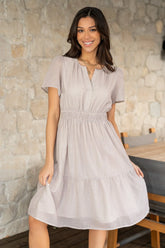 Dita Short Dress | Natural