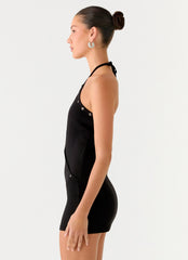 Off The Bass Mini Dress - Black