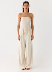 Rossi Hanky Hem Top - Oatmeal