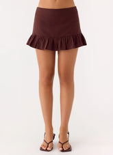 Lucie Mae Mini Skirt - Chocolate Drizzle