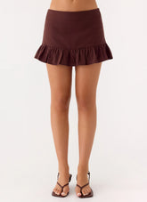 Lucie Mae Mini Skirt - Chocolate Drizzle