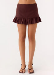 Lucie Mae Mini Skirt - Chocolate Drizzle