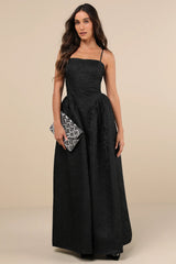 Gorgeous Extravagance Ivory Floral Jacquard Maxi Dress