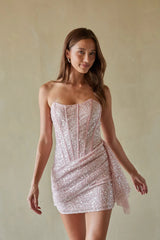 Vivian Corset Sequin Mini Dress