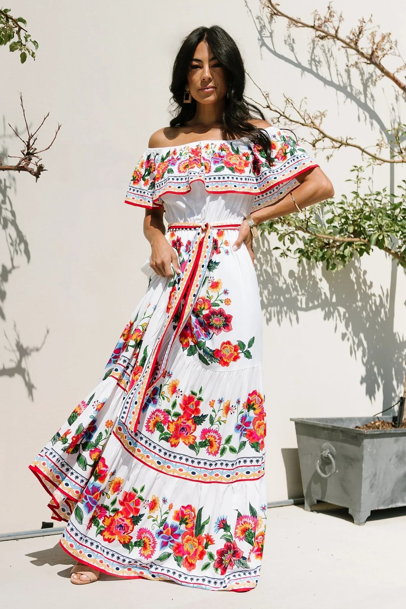 Alejandra Maxi Dress | Ivory Multi Floral