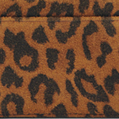 Oskan Suede Leopard Card Holder