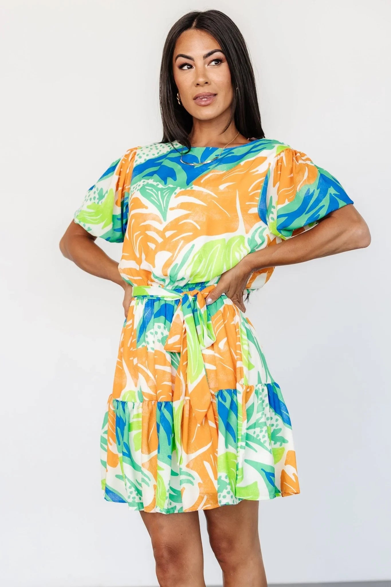 Cabo Short Dress | Multi Print