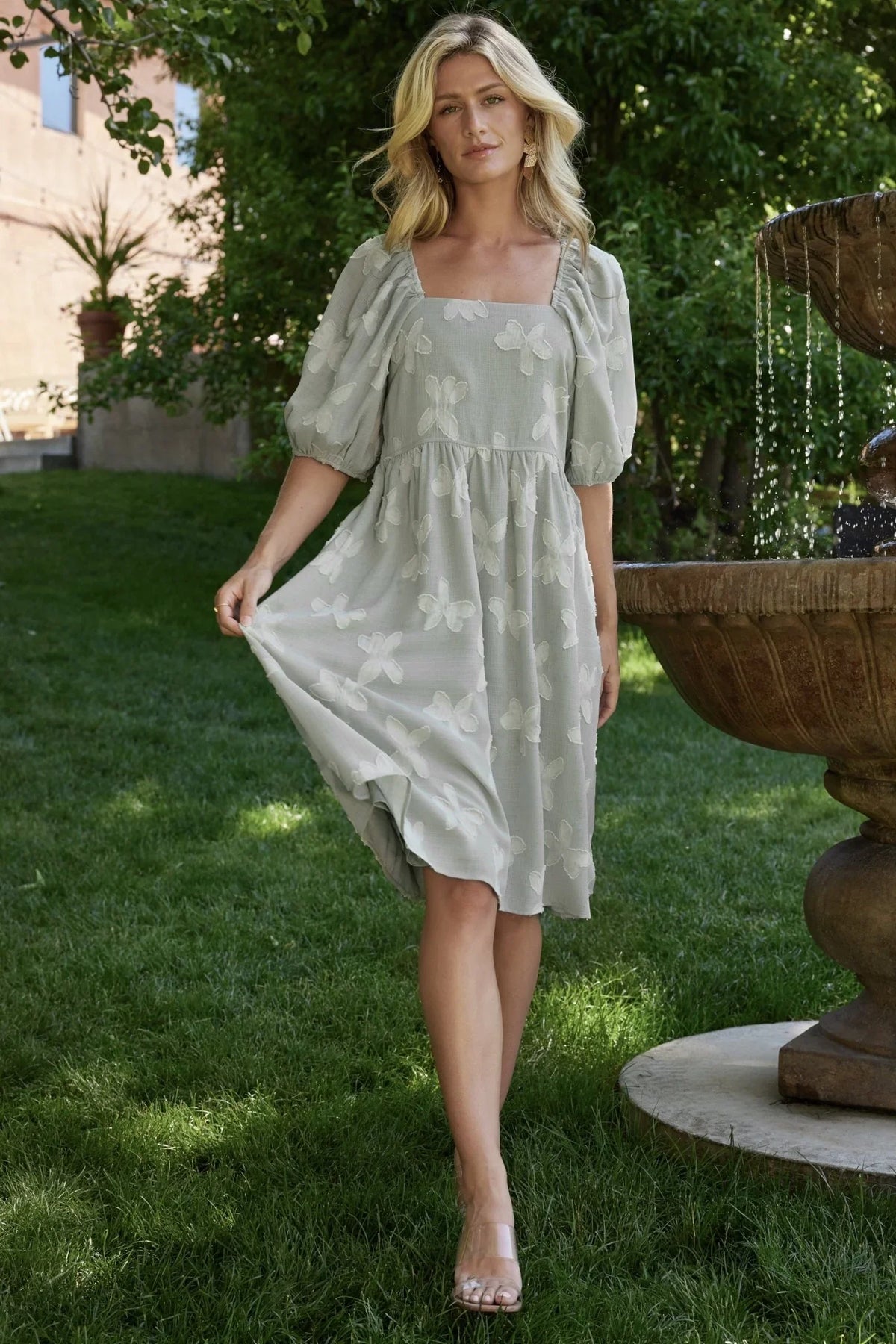 Avery Short Dress | Sage
