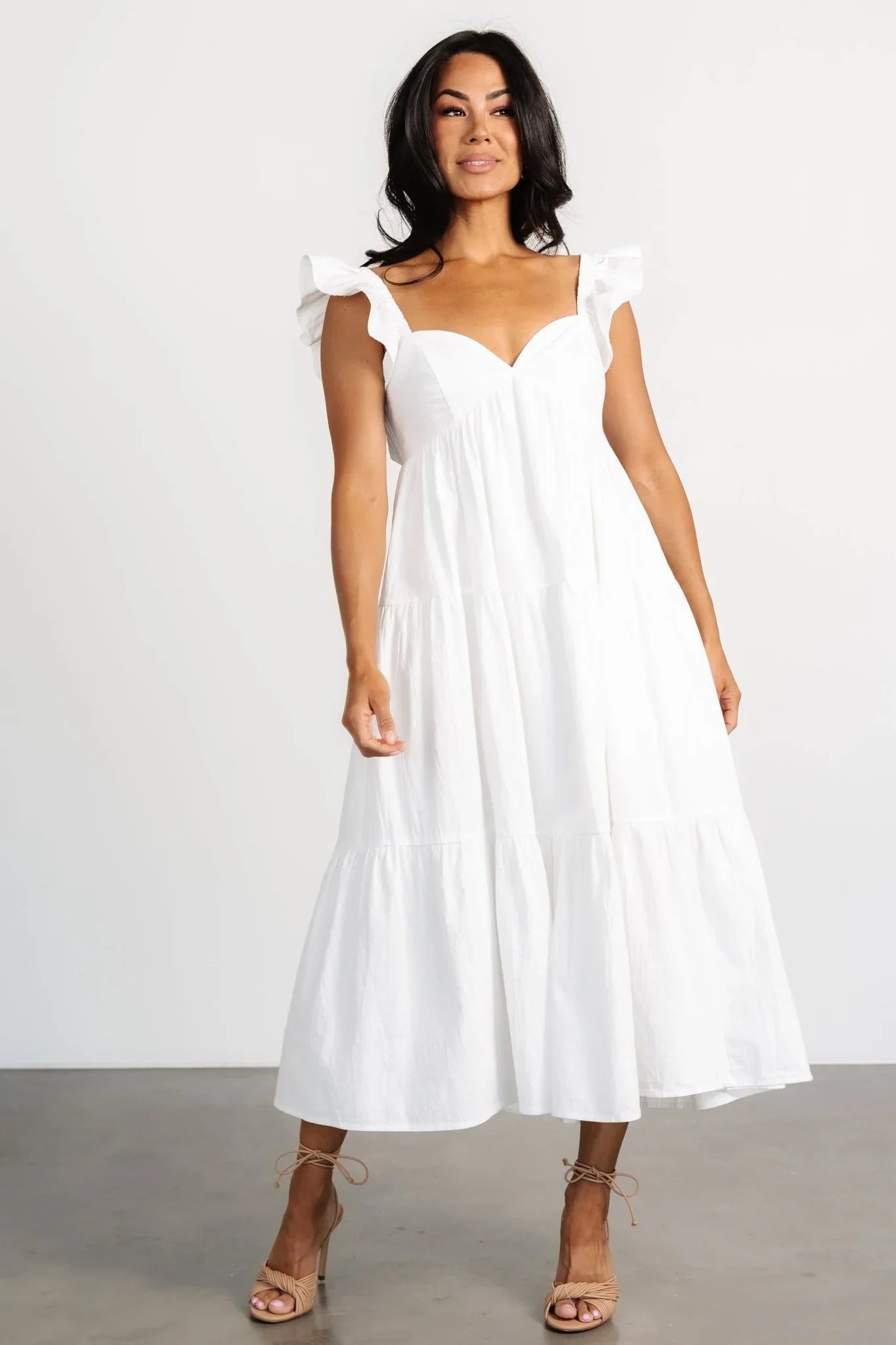 Aria Back Tie Dress | Off White