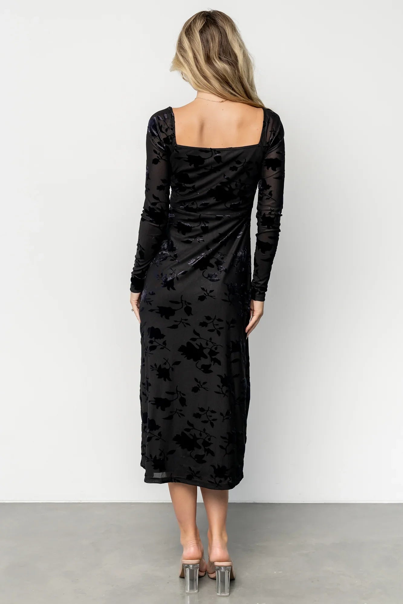 Tamara Midi Dress | Black Floral