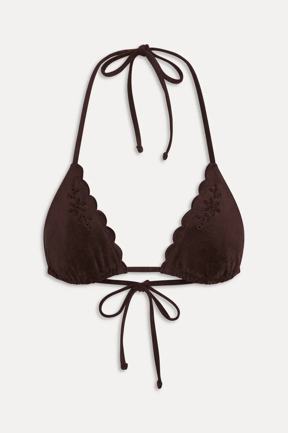 Nick Suede Triangle Bikini Top - Desert Suede