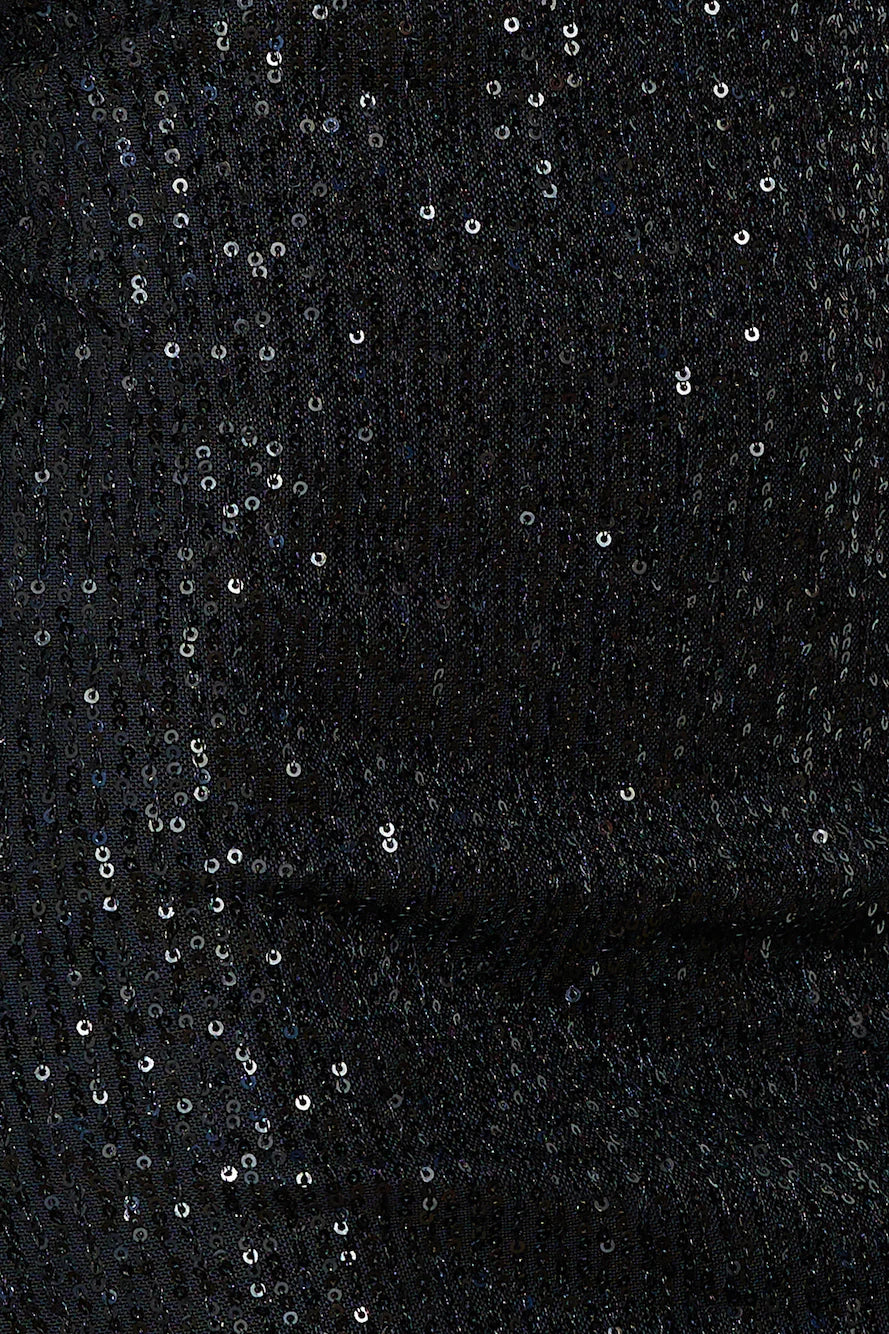 Mystical Sights Sequin Dress Black