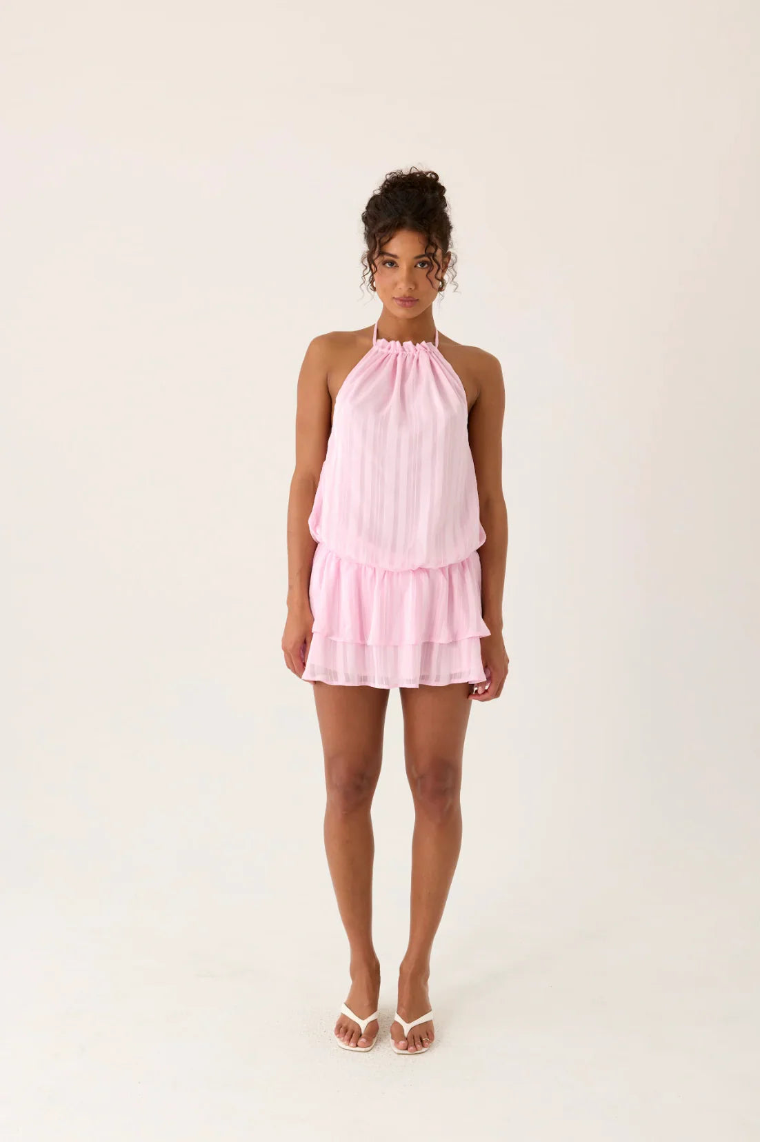 Parade Halter Mini Dress - Pink