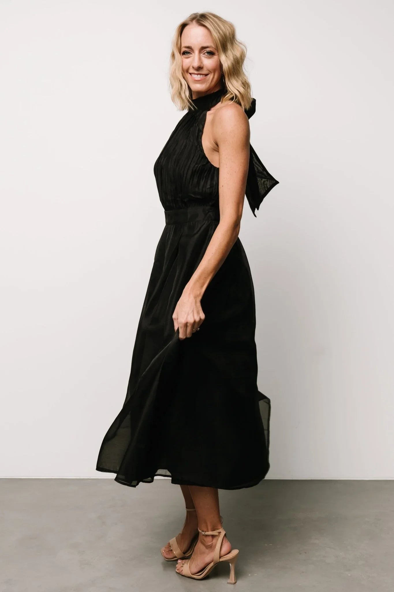 Rheise Pleated Top Dress | Black