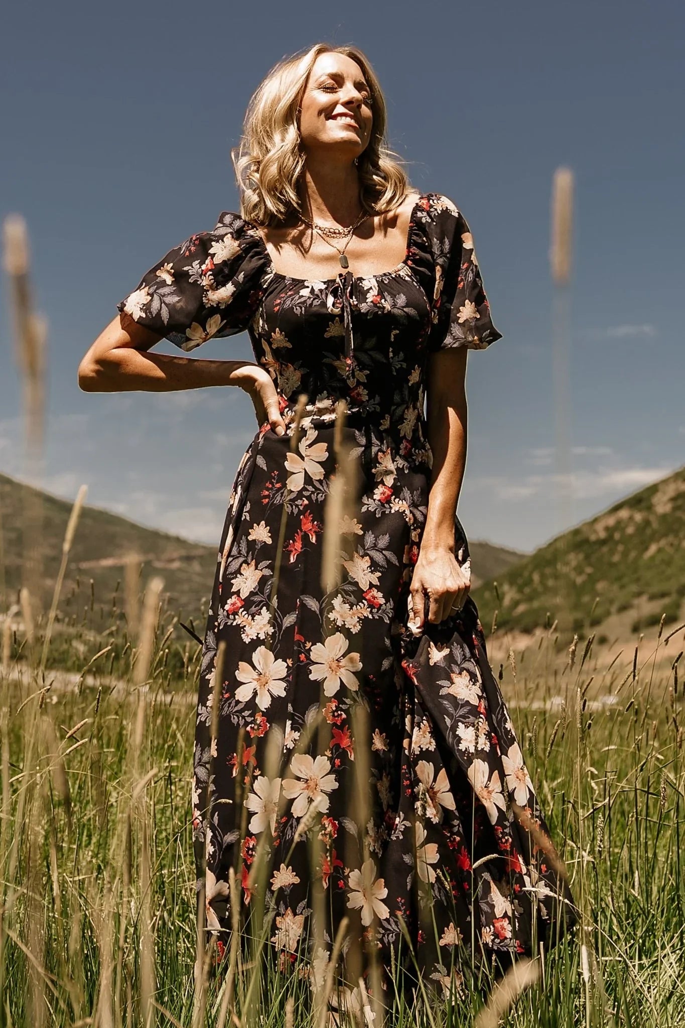 Raelynn Maxi Dress | Black Floral