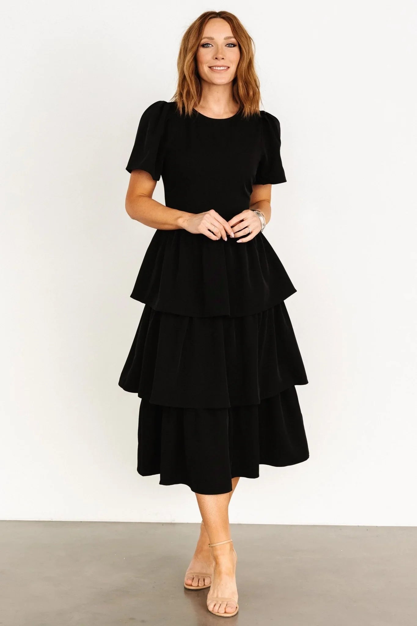 Cadenza Tiered Maxi Dress | Black