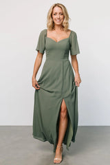 Sierra Sweetheart Maxi Dress | Dark Sage