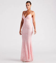 Bethanie Formal Sequin V-Neck Mermaid Dress