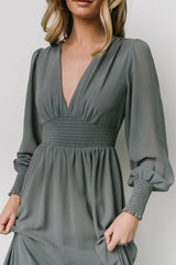 Olivia Maxi Dress | Dusty Blue
