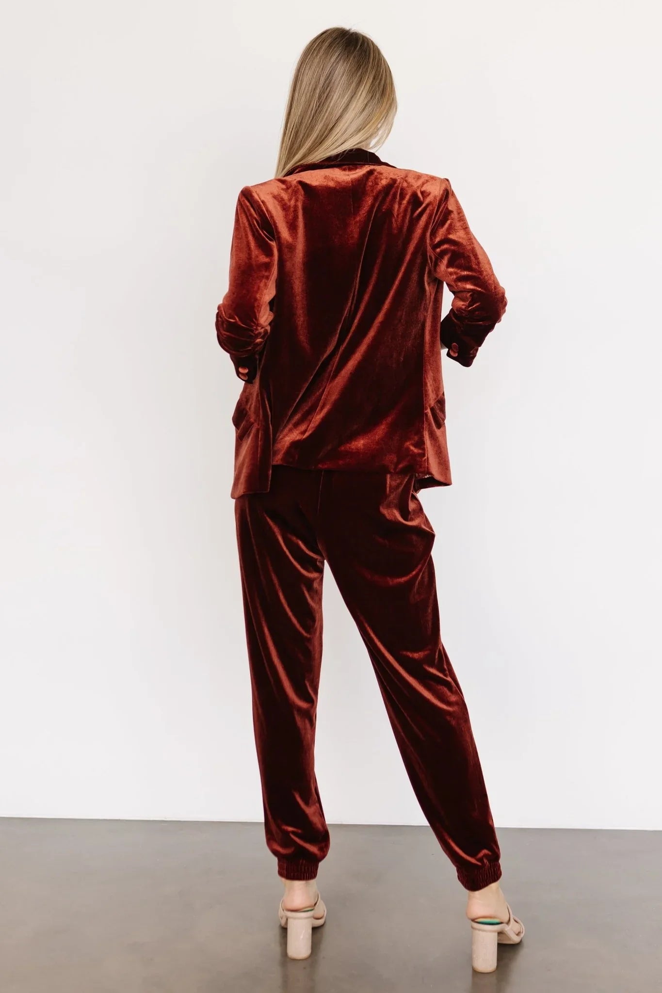Brinton Velvet Blazer | Cinnamon