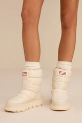 Maribel Silver Waterproof Insulated Puffer Mid-Calf Boots