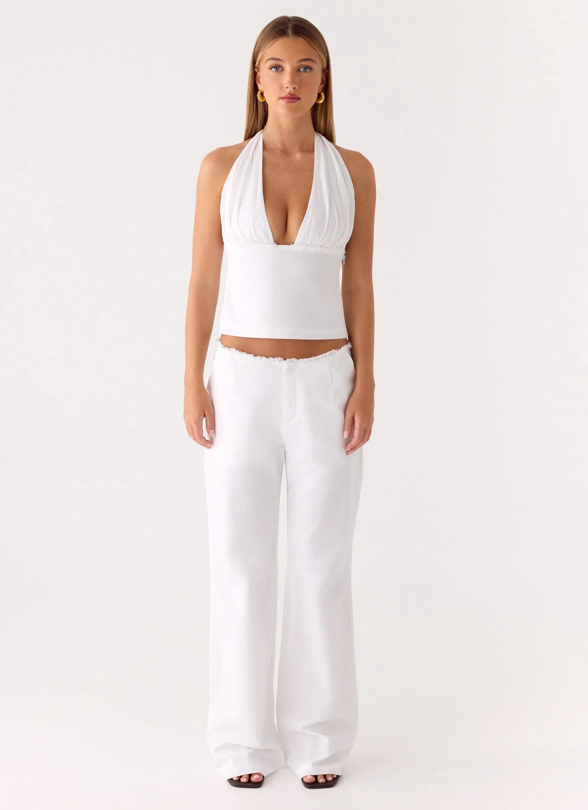 Josephina Halter Top - White