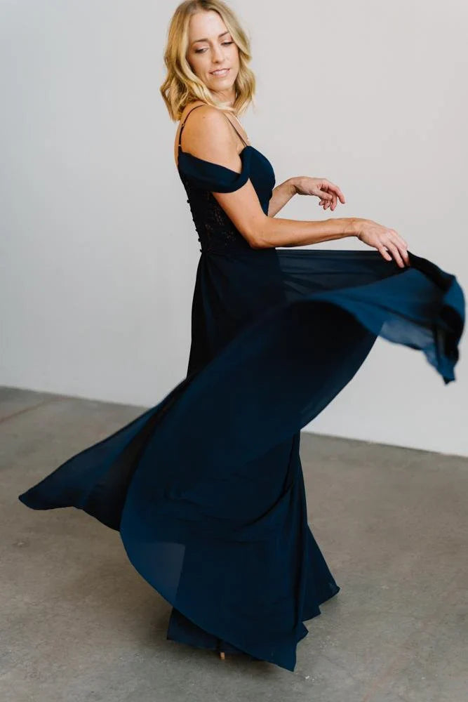 Bianca Lace Maxi Dress | Navy