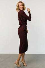 Aiko Mock Neck Dress | Mulberry