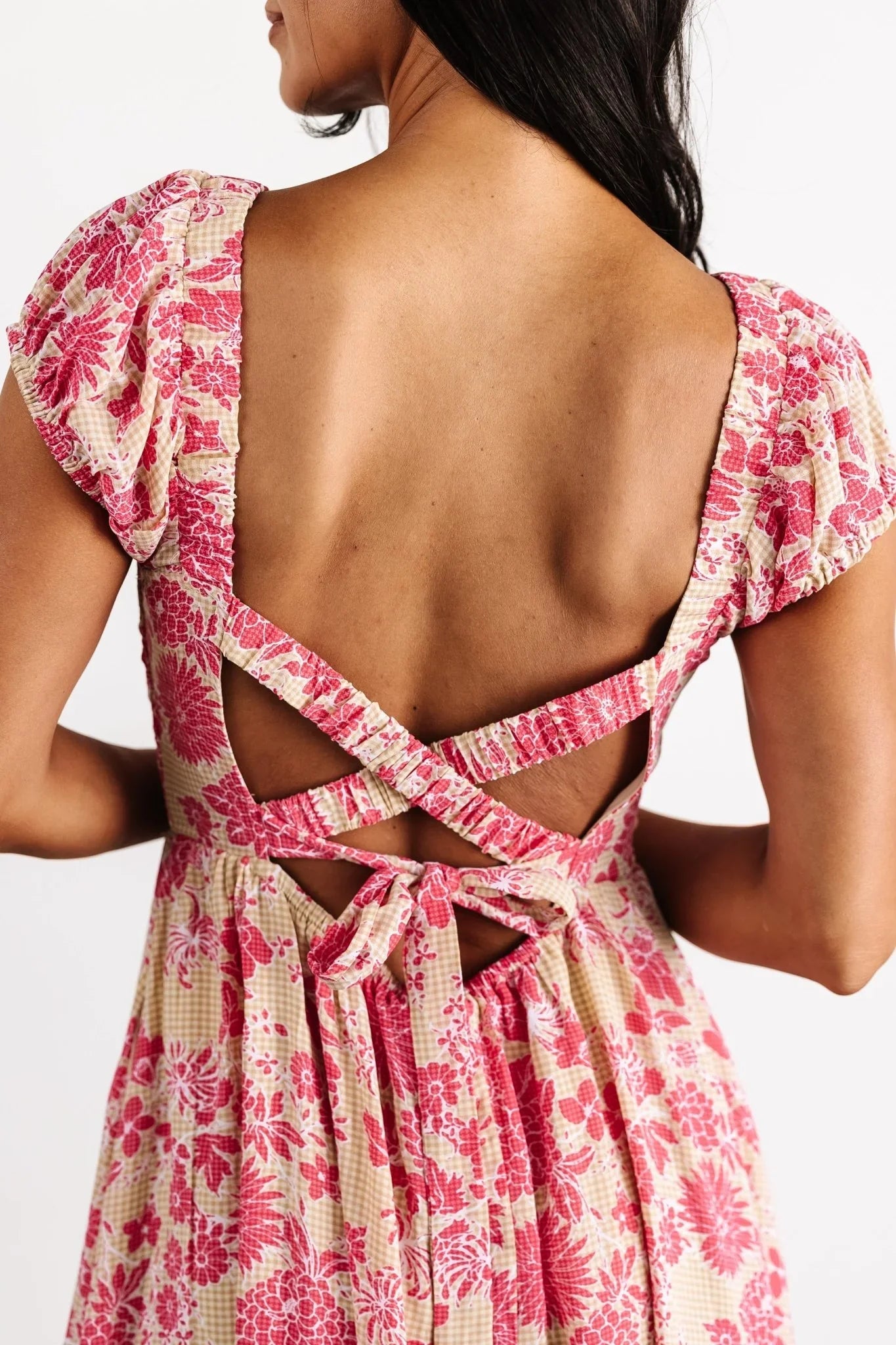 Tabitha Open Back Maxi Dress | Yellow + Coral
