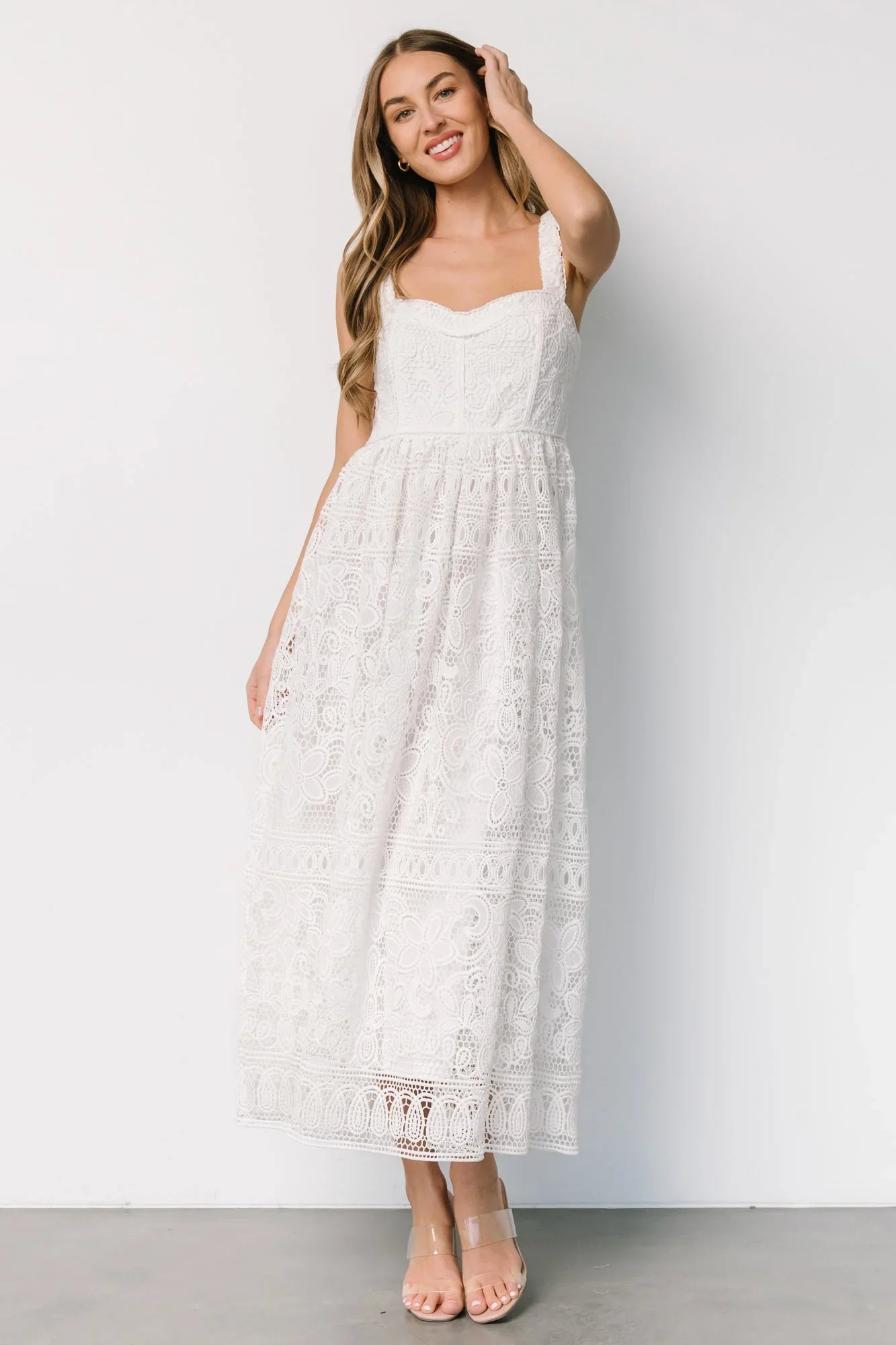 Evangeline Lace Dress | Off White