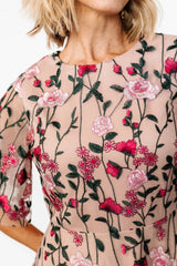 Arabella Embroidered Tulle Maxi Dress | Rose Garden
