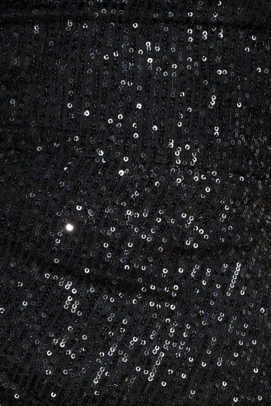 Glamourpuss Sequin Mini Dress Black