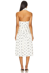 x Yhasmina Ferrara Carmina Halter Midi Dress