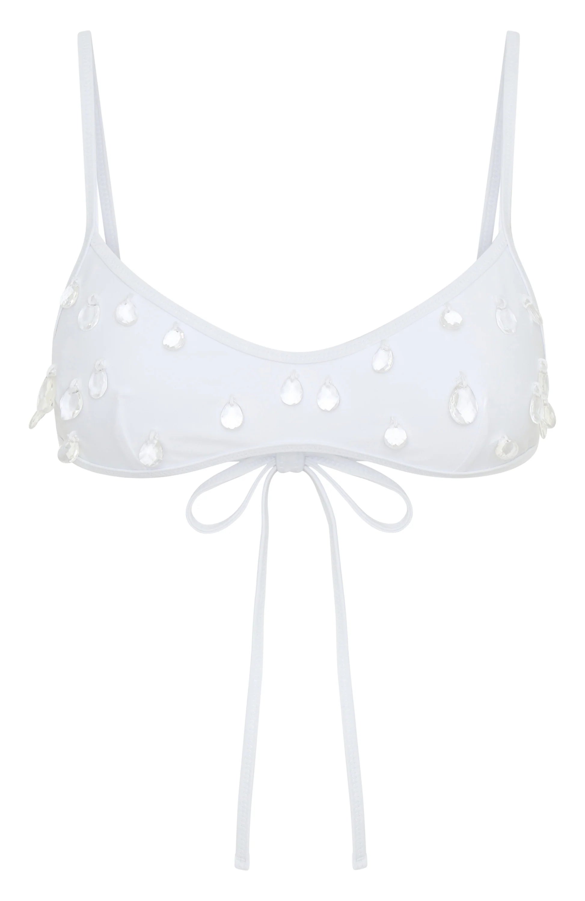Crystal Coast Bikini Top White