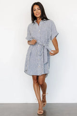 Nautical Shirt Dress | Blue Stripe