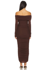 Off The Shoulder Mesh Dress