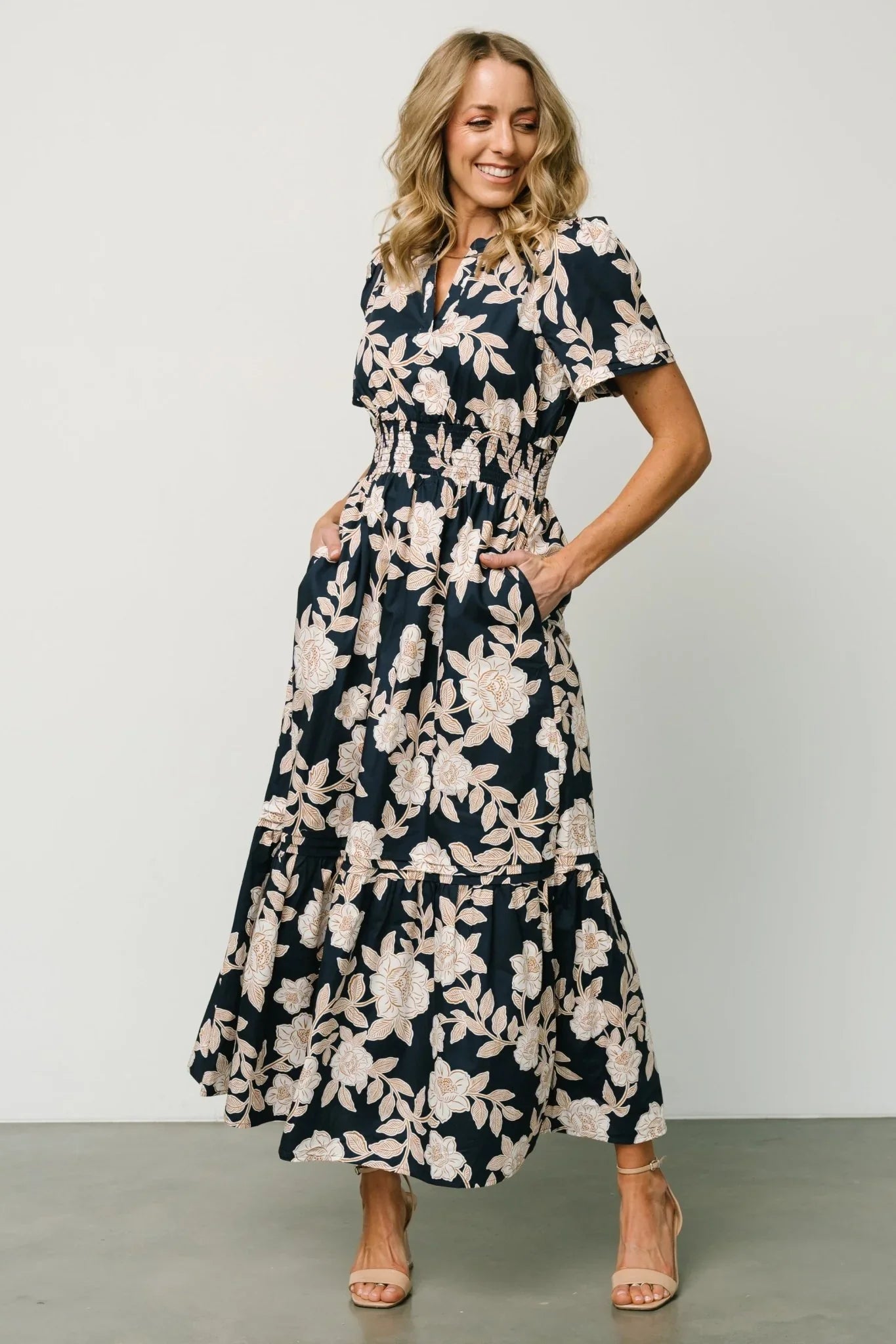 Vera Maxi Dress | Navy Floral
