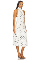 x Yhasmina Ferrara Carmina Halter Midi Dress