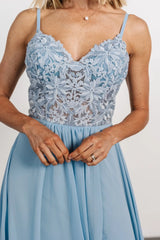 Samantha Lace Top Gown | Light Blue