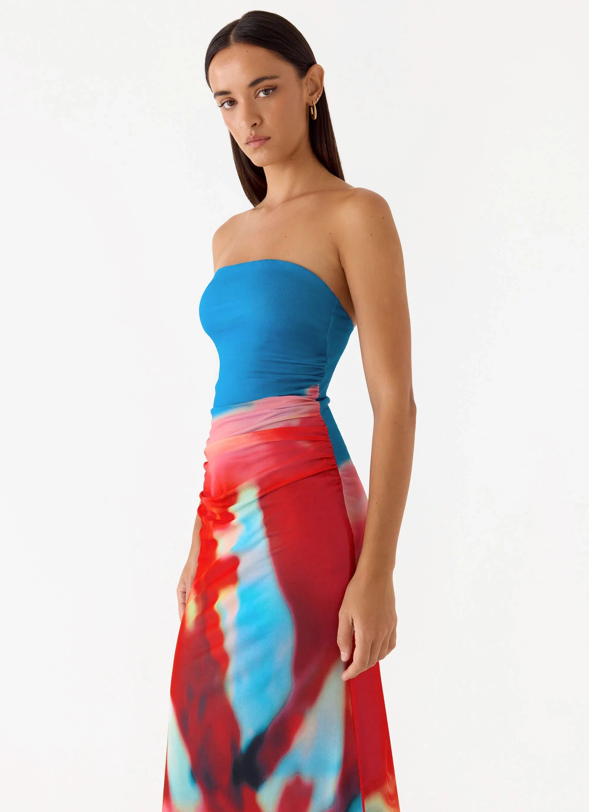 Iroha Strapless Maxi Dress - Twilight Petal