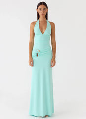 Rhia Halter Maxi Dress - Mint